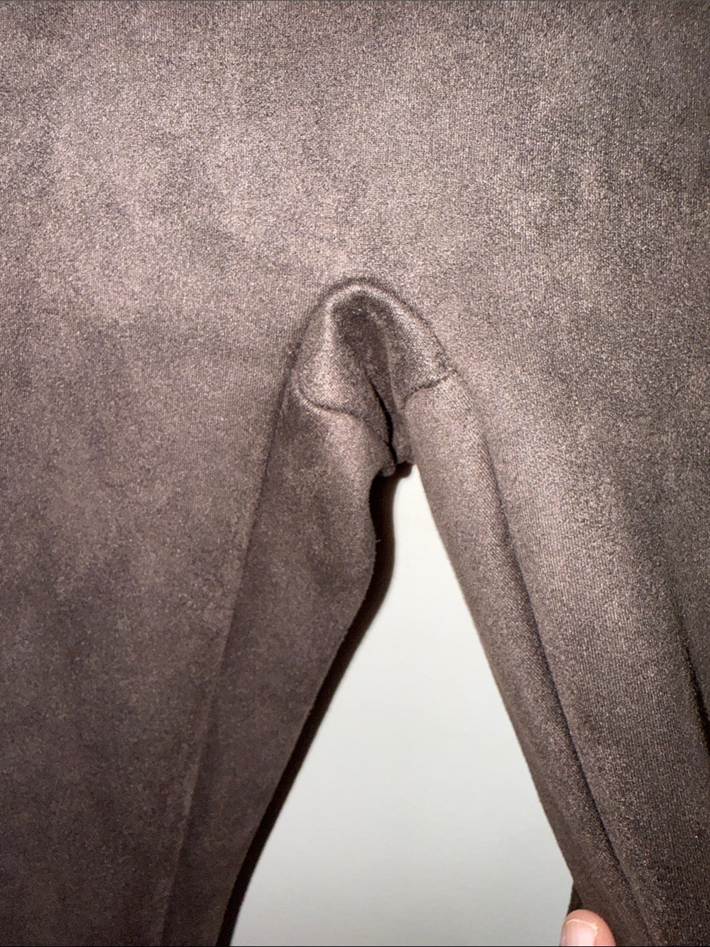 Spanx High-Waist Faux Suede Leggings - Dark Brown - Size XS - Picture 5 of 8